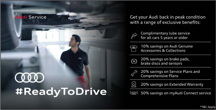 Audi India announces #ReadyToDrive Service Campaign